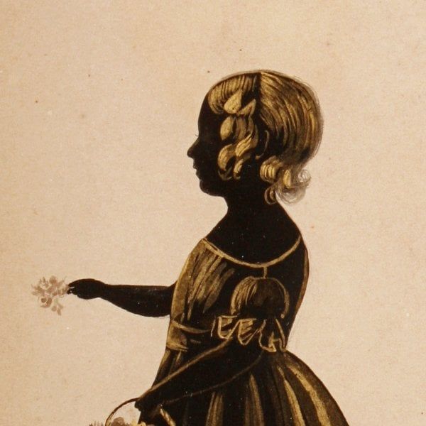 Antique Regency Silhouette of a Girl 