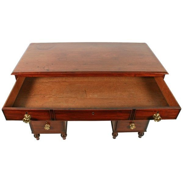 Antique Georgian Mahogany Kneehole Table 