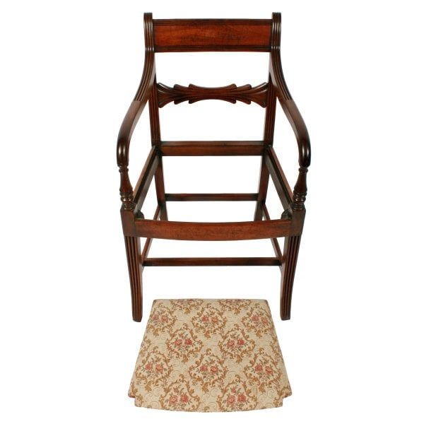 Antique Georgian Mahogany Elbow Chair 