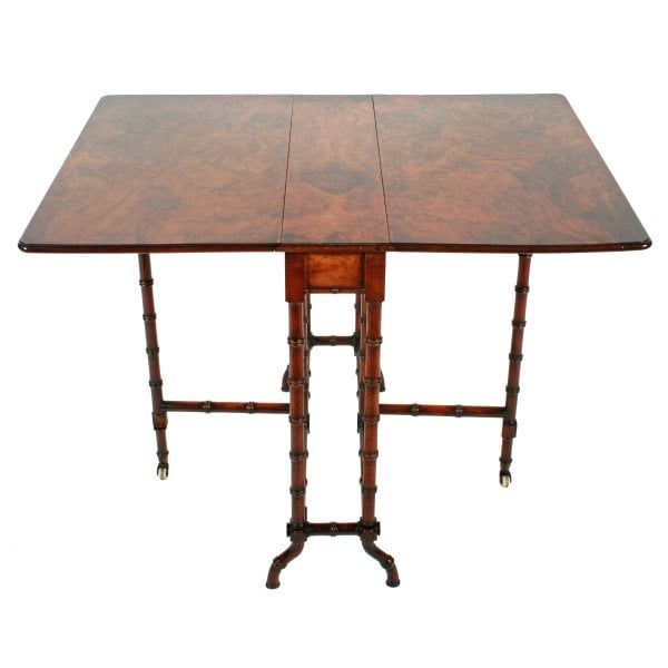 Antique Victorian Burr Walnut Sutherland Table 