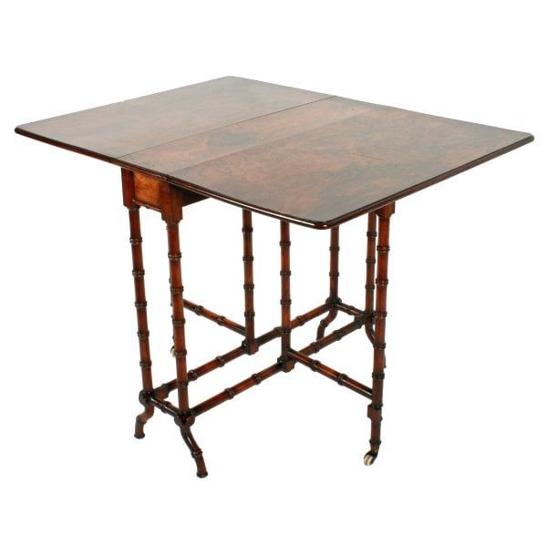 Antique Victorian Burr Walnut Sutherland Table 