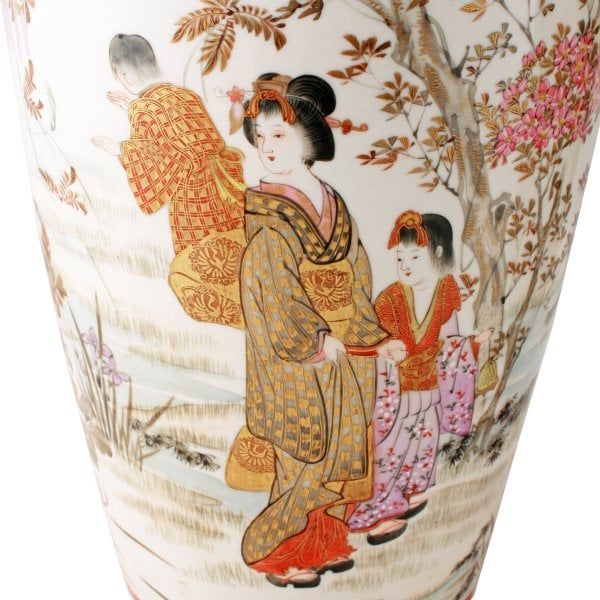Antique Pair of Japanese Kutani Vases 