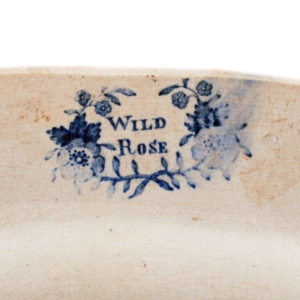 Antique "Wild Rose" Pattern Meat Plate 