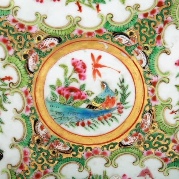 Antique 19th Century Chinese Canton Plate 