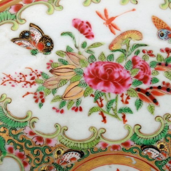 Antique 19th Century Chinese Canton Plate 