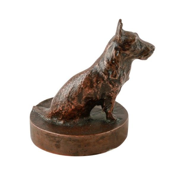 Antique Late 19th Century Bronze Terrier 