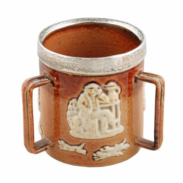 Antique Doulton Lambeth Miniature Loving Cup 