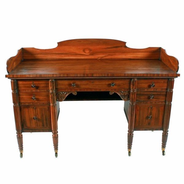 Antique Rare George IV Zebra Wood Dressing Table 