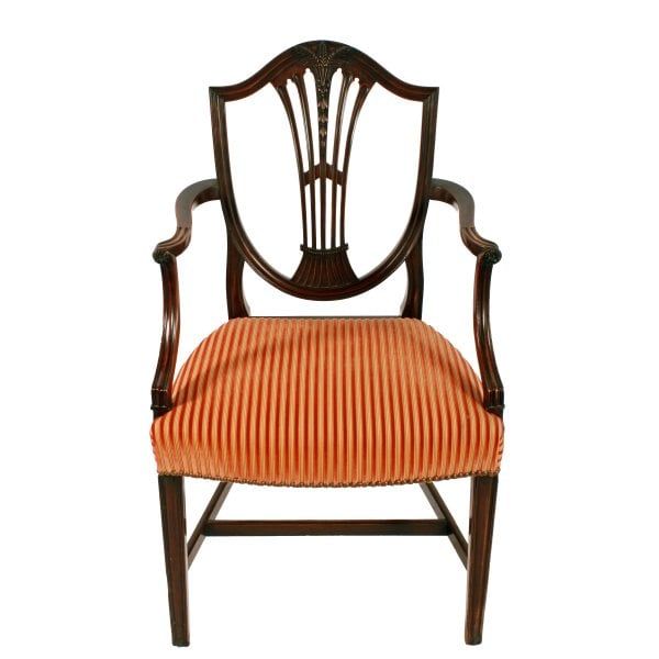 Antique Hepplewhite Style Elbow Chair 