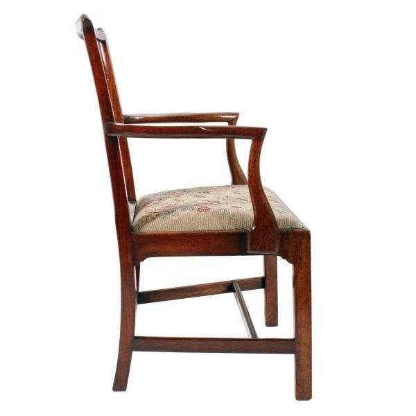 Antique 18th Century Chippendale Elbow Chair 