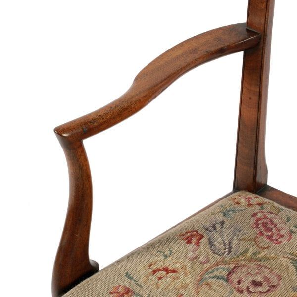 Antique 18th Century Chippendale Elbow Chair 