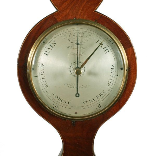 Antique Georgian Barometer & Thermometer 