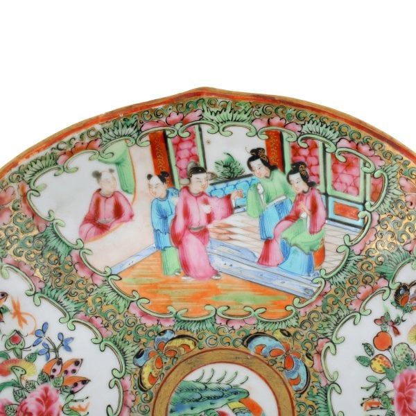 Antique Chinese Canton Famille Rose Dish 