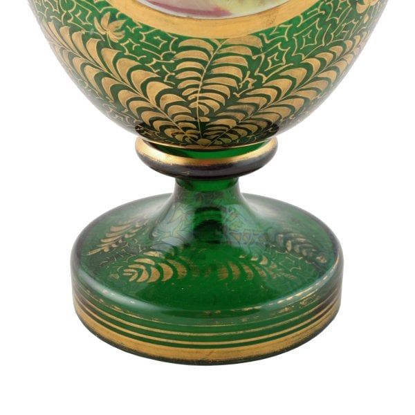 Antique Victorian Bohemian Glass Vase 