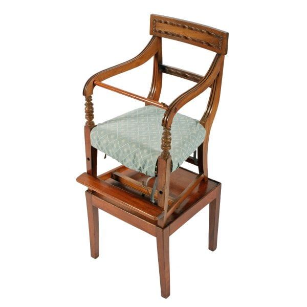 Antique Georgian Mahogany Child's High Chair 