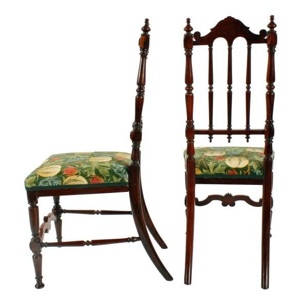 Antique Fine Pair of Victorian Rosewood Chairs 