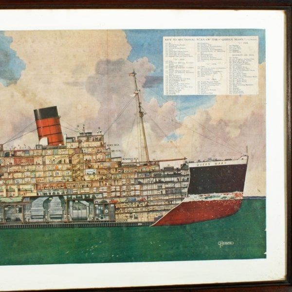 Antique Framed 'Queen Mary' Print 