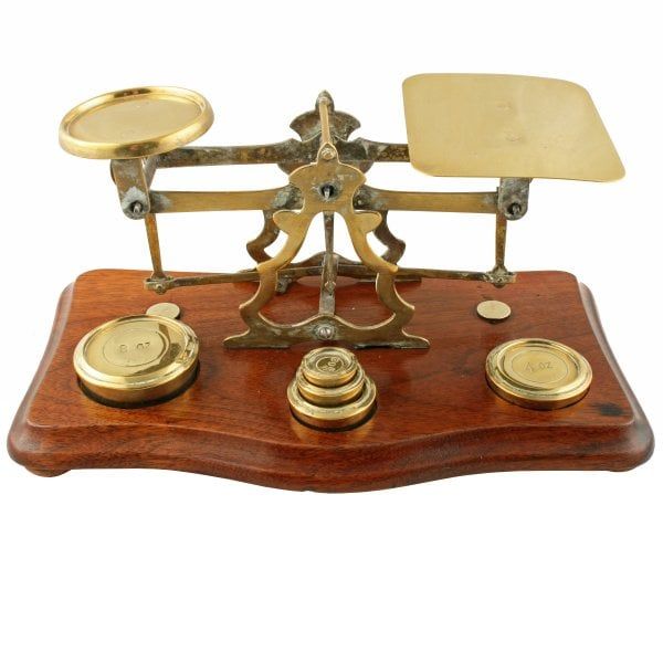 Antique  Set of Brass Postal Scales 