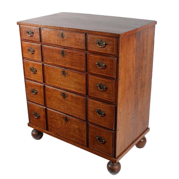 Antique 19th Century Oak Chest of Drawers 
