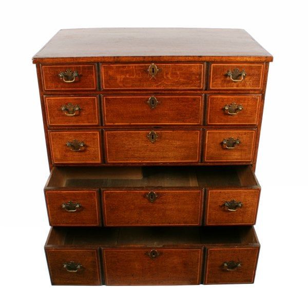 Antique 19th Century Oak Chest of Drawers 