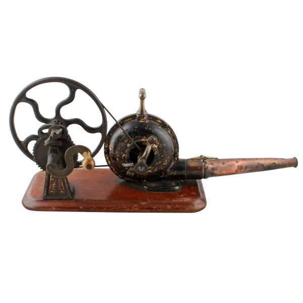 Antique Victorian Iron & Brass Mechanical Bellows 
