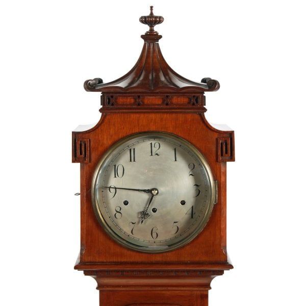 Antique Chinoiserie Design Grandmother Clock 