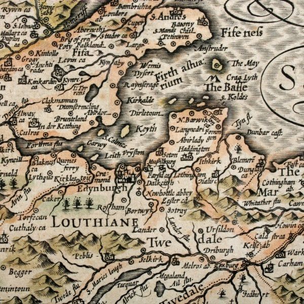 Antique John Speed 'The Kingdome of Scotland' Map 