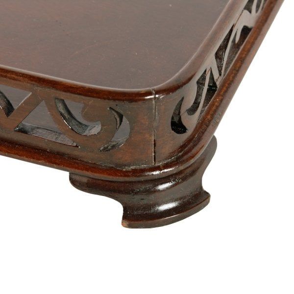 Antique Chippendale Style Mahogany Tray 