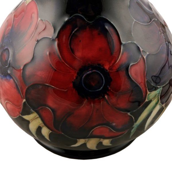 Antique Moorcroft Pansy Pattern Table Lamp 
