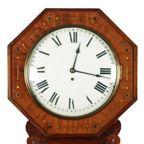 Antique George IV Fusee Wall Clock 