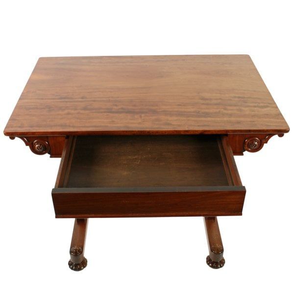 Antique Regency Mahogany Library Table 