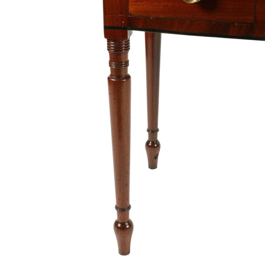Antique Regency Mahogany Bow Front Side Table 