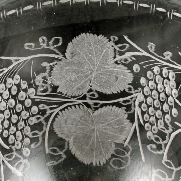 Antique Large Engraved Glass Rummer 