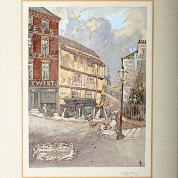 Antique Three Lithographs of Newcastle 