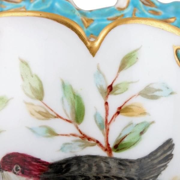Antique Derby Crown Porcelain Posy Holder 
