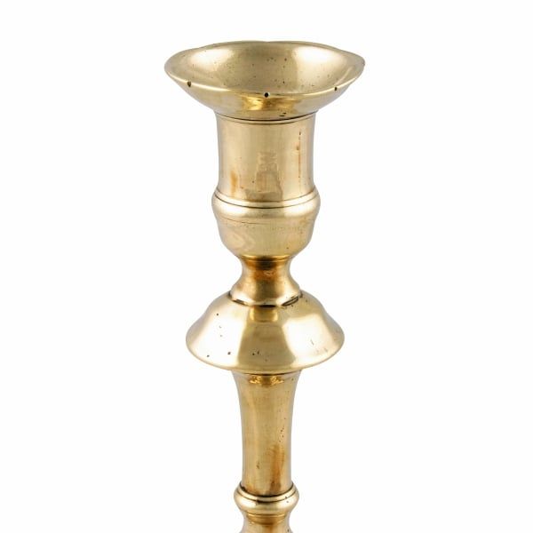 Antique Pair of Georgian Brass Candlesticks 