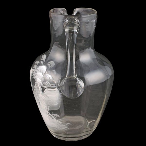 Antique Mary Gregory Clear Glass Jug 