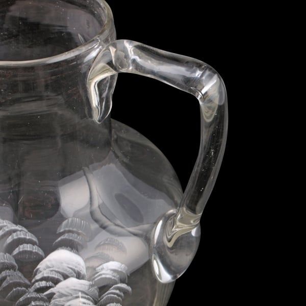 Antique Mary Gregory Clear Glass Jug 