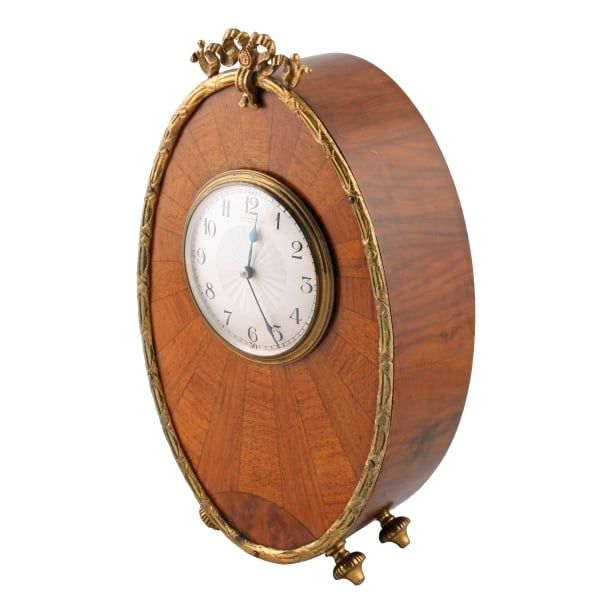 Antique Art Deco Walnut Mantel Clock 