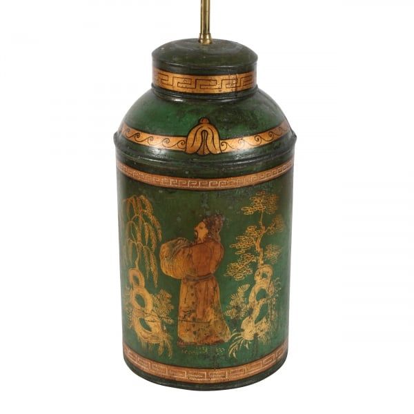 Antique 19th Century Tea Tin Lamp 