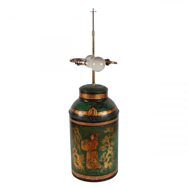 Antique 19th Century Tea Tin Lamp 