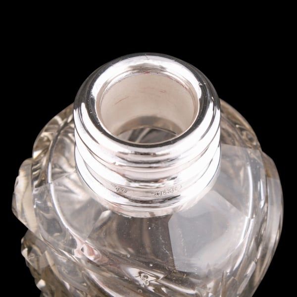 Antique Edwardian Cut Crystal Perfume Bottle 