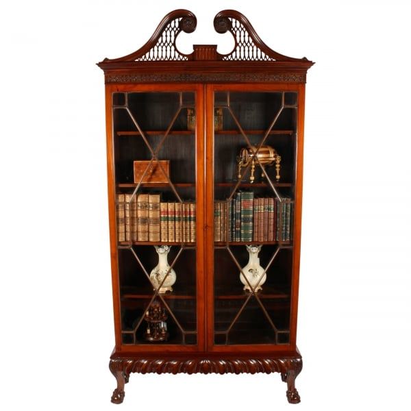 Antique Irish Chippendale Style Cabinet 