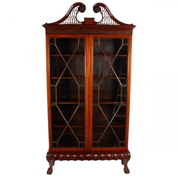 Antique Irish Chippendale Style Cabinet 