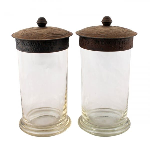 Antique Five Rowntree's Gums Jars 