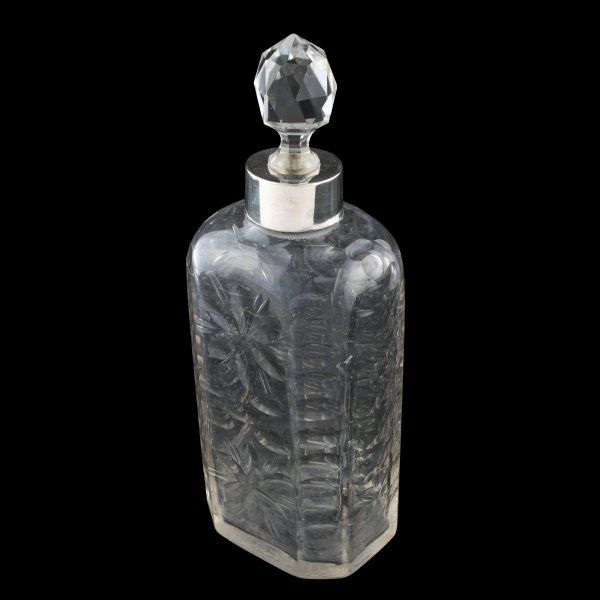 Antique Pair of Silver Mounted Spirit Flasks 