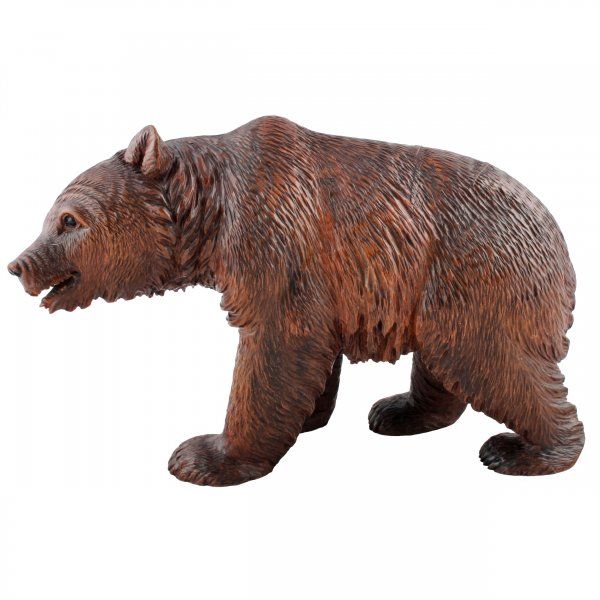 Antique Black Forest Carved Wood Bear 