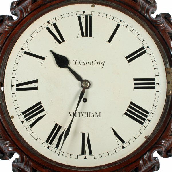 Antique Victorian Fusee Wall Clock 