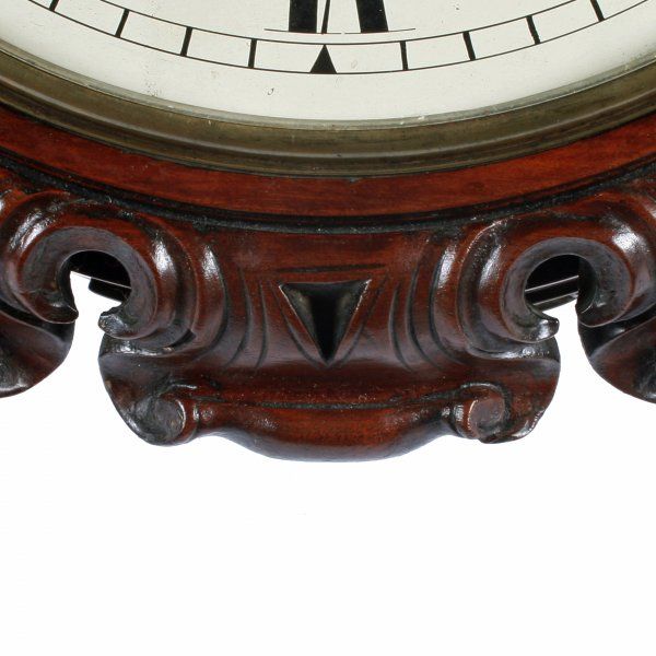 Antique Victorian Fusee Wall Clock 