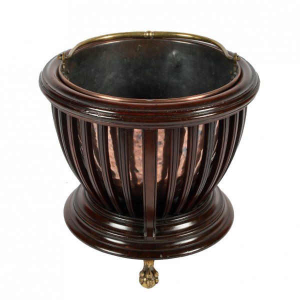 Antique Victorian Coal Basket & Bucket 
